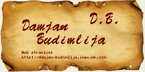 Damjan Budimlija vizit kartica